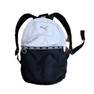 PUMA BLACK & CREAM  15 X 10 INCH BACKPACK  BOOK BAG EUC
